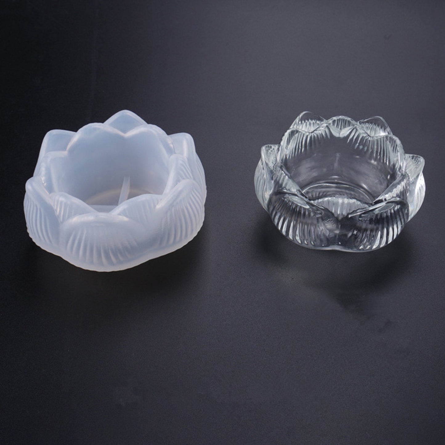 Lotus Tea Light Holder Silicone Mold, Flower Candle Holder Mould, Closed Lotus Flower Tealight Mould, Tea Light Mold, Resin Supplies