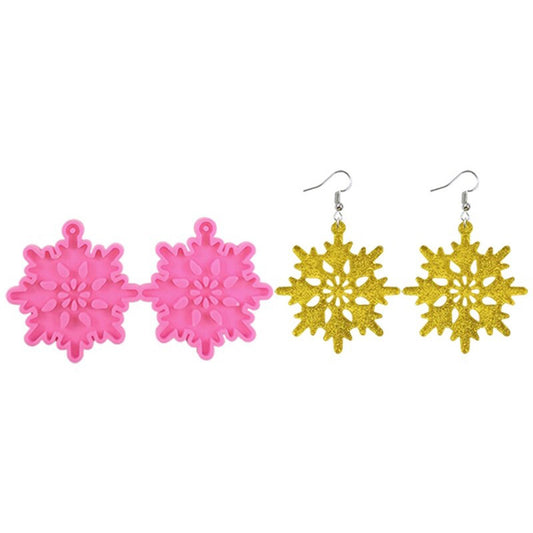 Snowflake Earring Silicone Mold, Snowflake Epoxy Resin Earring Mold, Christmas Jewellery Mould, Snowflake Winter Mold, Resin Supplies