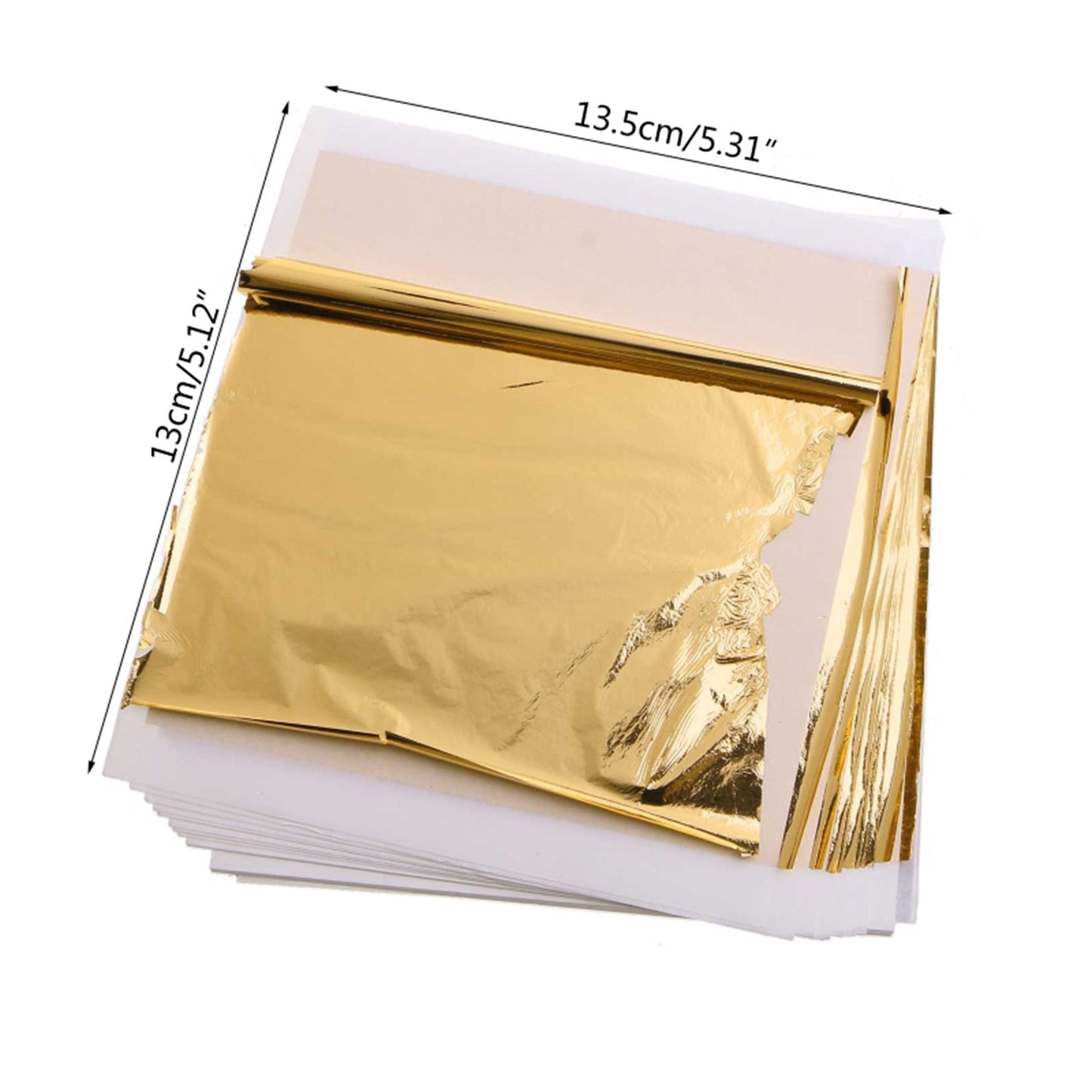 100 sheets Imitation Gold Leaf Foil, Silver Leaf Foil, Copper Leaf Foil, Gold Leaf Sheets, Nail Art Supplies, Gilding, DIY Arts and Crafts