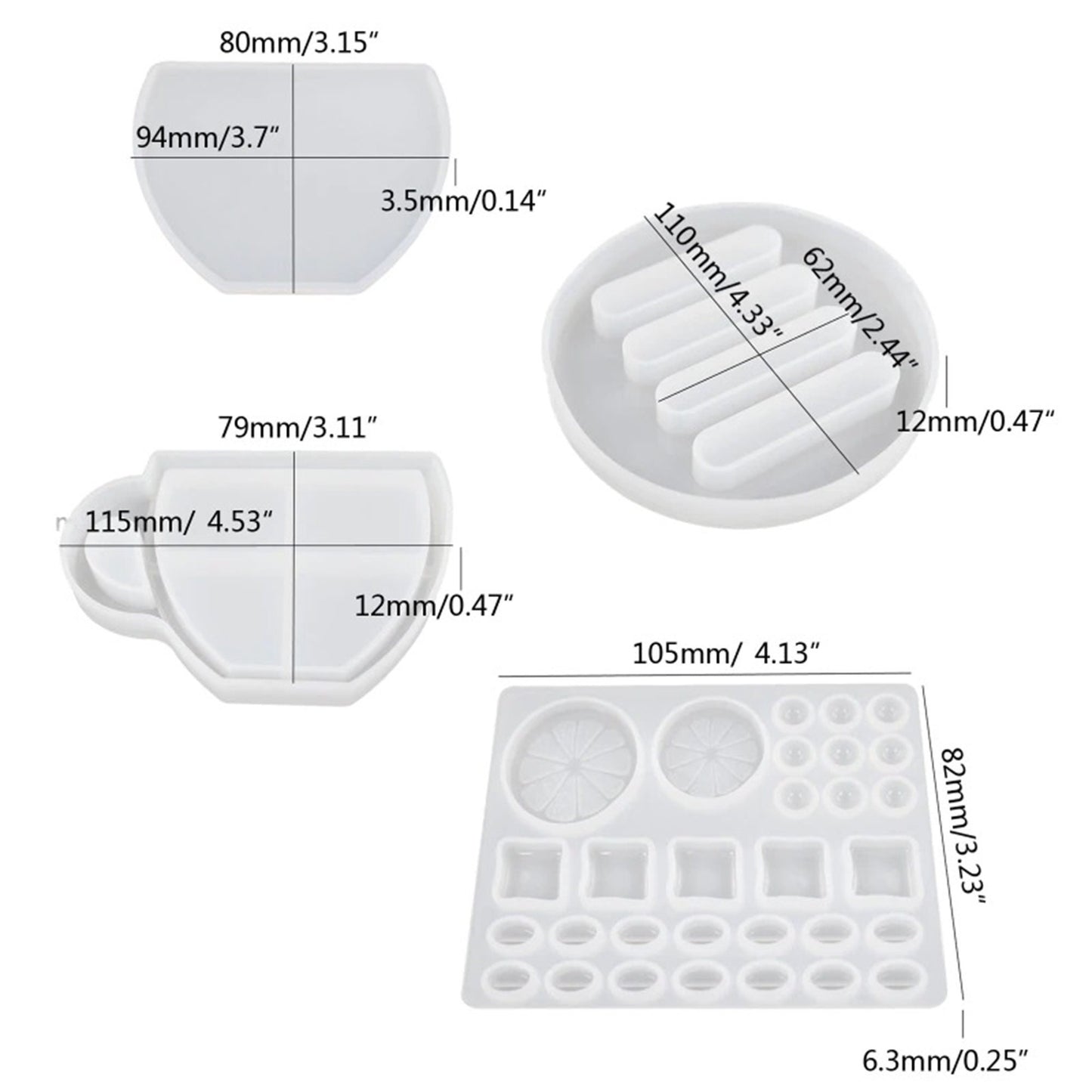 Coffee Cup Coaster Set with Holder Silicone Mould, Shaker Coaster Set Silicone Molds, Coaster and Base Stand Silicone Moulds, Coffee Beans