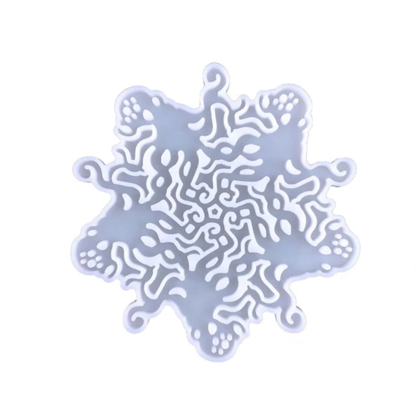 Snowflake Christmas Tree Decoration Silicone Mould, Christmas Snowflake Epoxy Resin Mold, Hanging Decoration Silicone Resin Mould