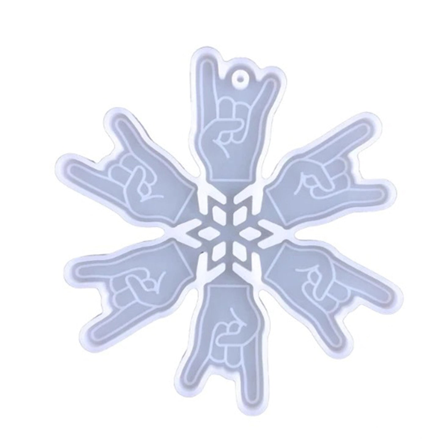 Snowflake Christmas Tree Decoration Silicone Mould, Christmas Snowflake Epoxy Resin Mold, Hanging Decoration Silicone Resin Mould