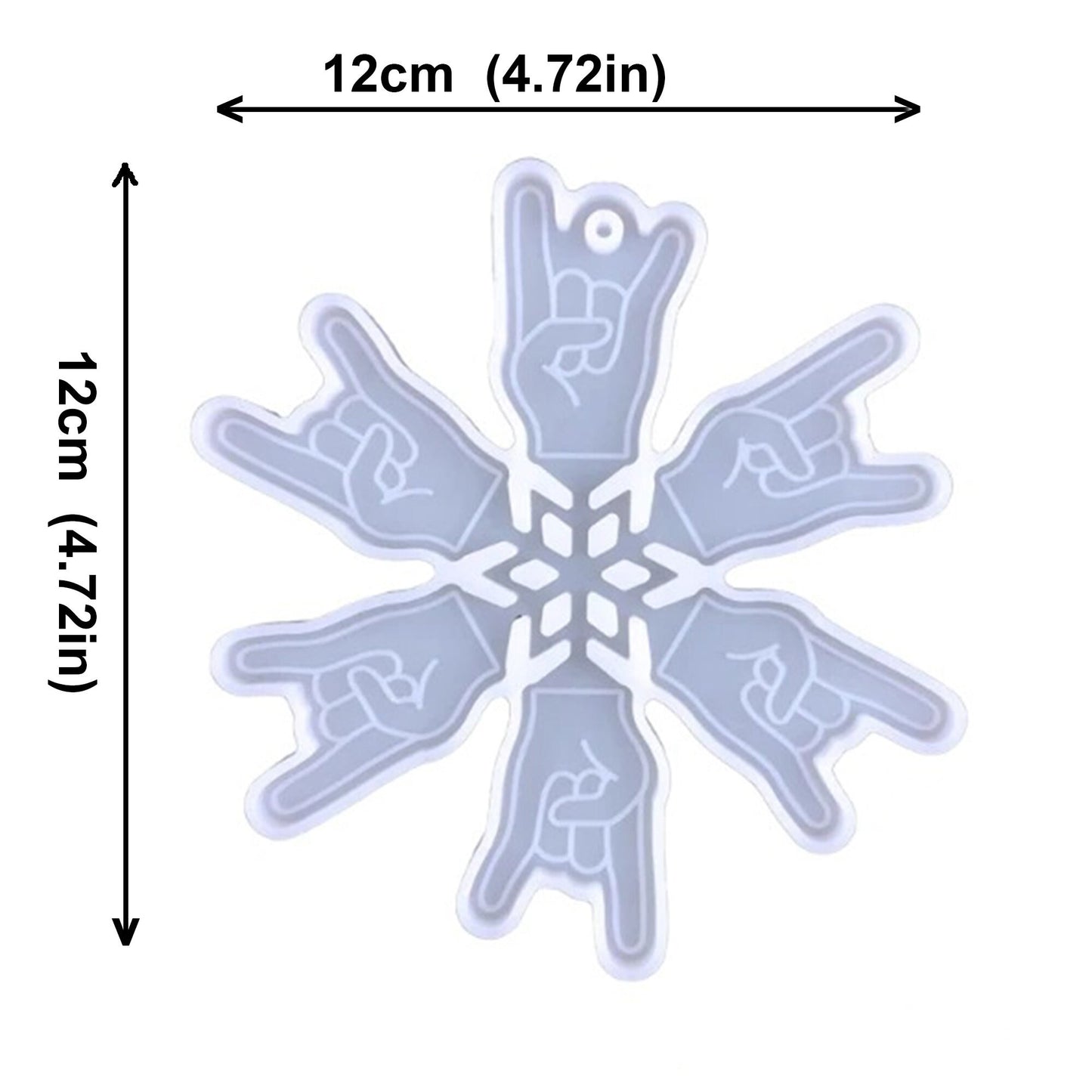 Snowflake Christmas Tree Decoration Silicone Mould, Christmas Snowflake Epoxy Resin Mold, Hanging Decoration Silicone Resin Mould