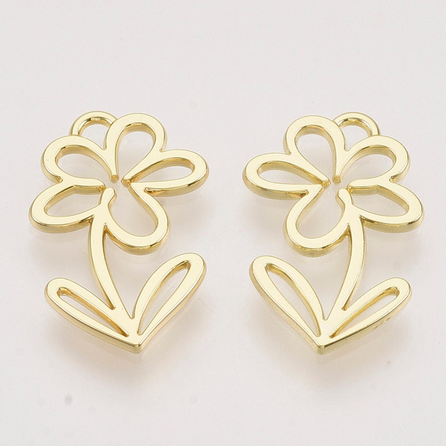 Flowers Open Back Bezel Jewellery Pendant, Flower Open Back Bezels for UV resin, Flower Earring Charms, Flower Necklace Pendants