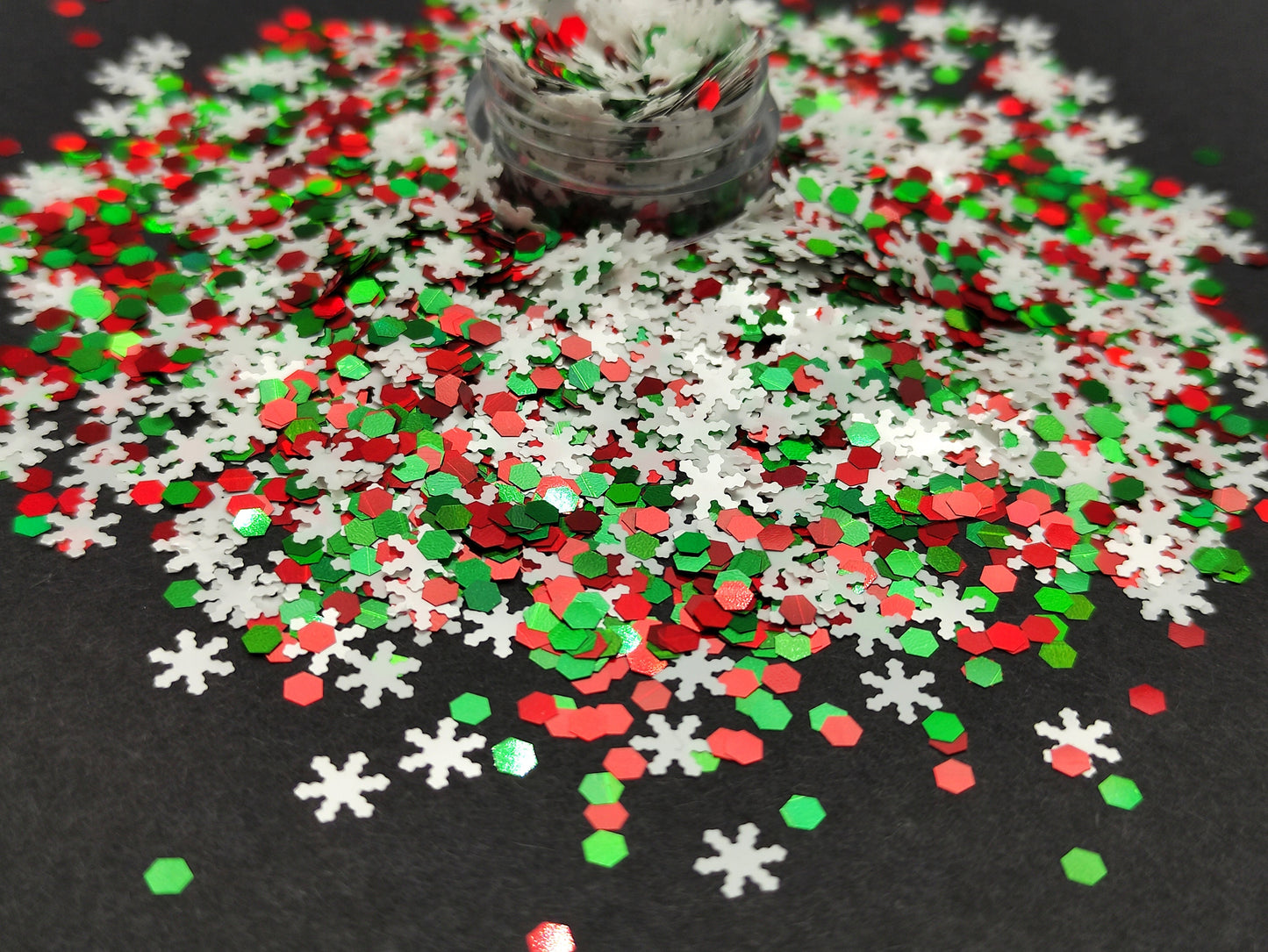 Christmas Glitter Mix, Snowflake Glitter, Christmas Mix Sequins, Craft Supplies, Chunky Glitter Mix, Resin Supplies