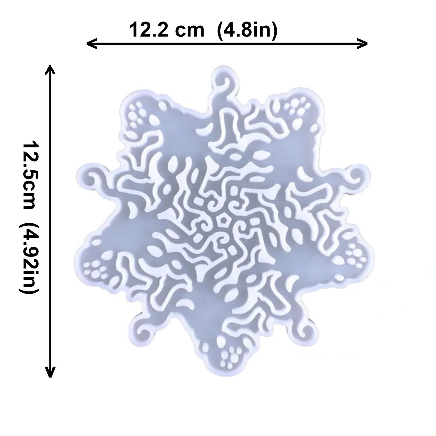 Snowflake Christmas Tree Decoration Silicone Mould, Christmas Snowflake Epoxy Resin Mold, Hanging Decoration Silicone Resin Mould