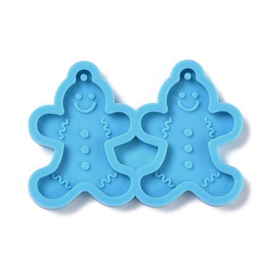 Gingerbread Man Earrings Silicone Mold, Gingerbread Man Resin Earring Mold, Christmas Jewellery Mould, Winter Earring Mold, Resin Supplies