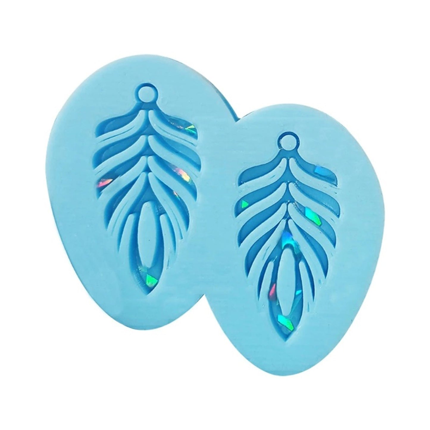 Holographic Leaf Statement Earring Silicone Mould, Leaf Earring Epoxy Resin Pendant Mold, Leaf Earring Jewellery, Resin Supplies