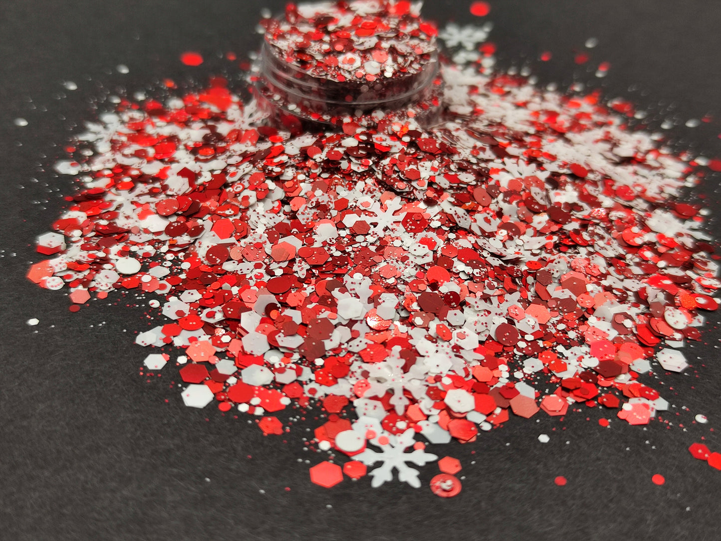 Christmas Glitter Mix, Snowflake Glitter, Peppermint  Christmas Mix Sequins, Craft Supplies, Chunky Glitter Mix, Resin Supplies