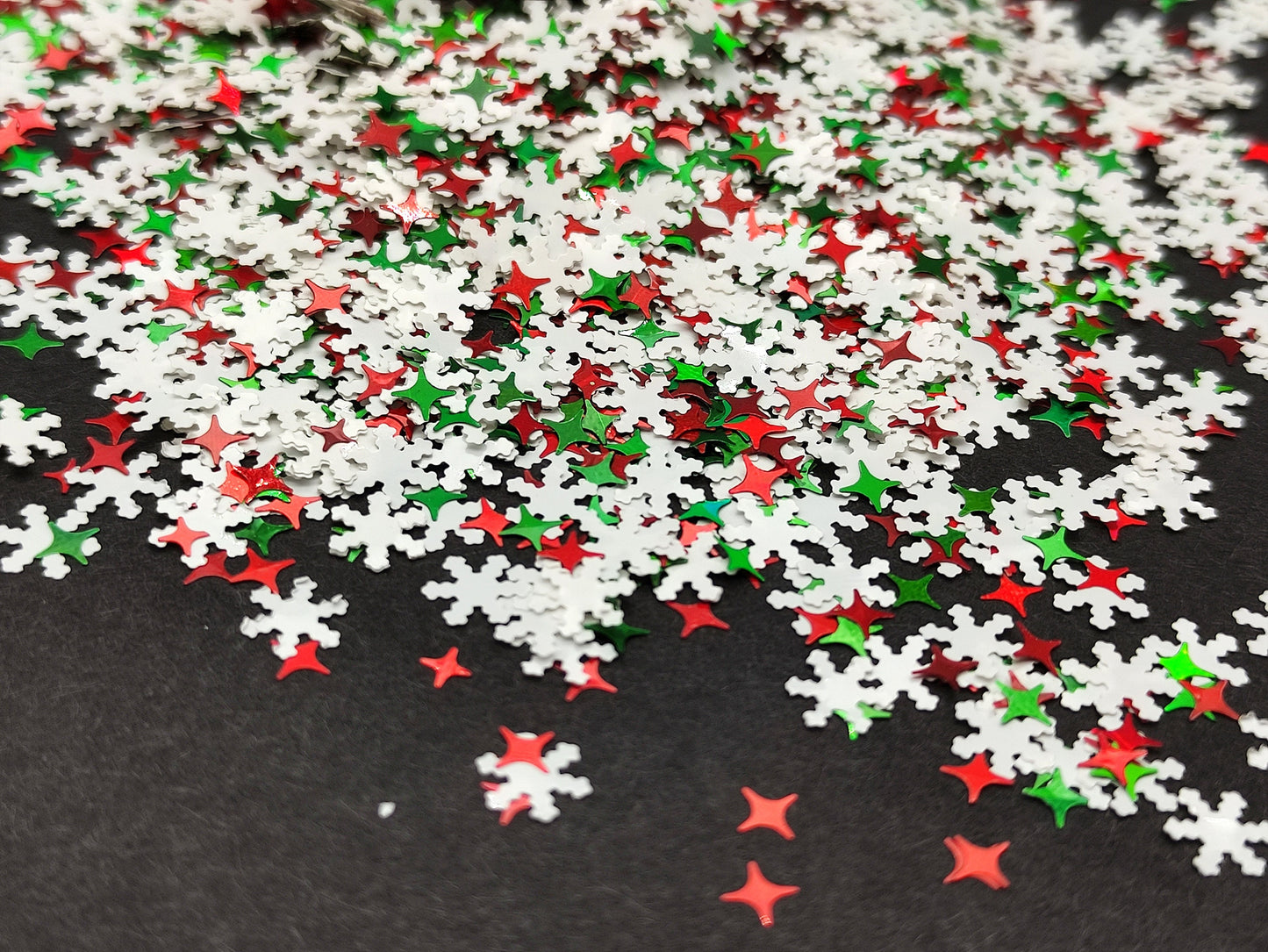 Christmas Glitter Mix, Snowflake Glitter, Christmas Stars Mix Sequins, Craft Supplies, Chunky Christmas Glitter Mix, Resin Supplies