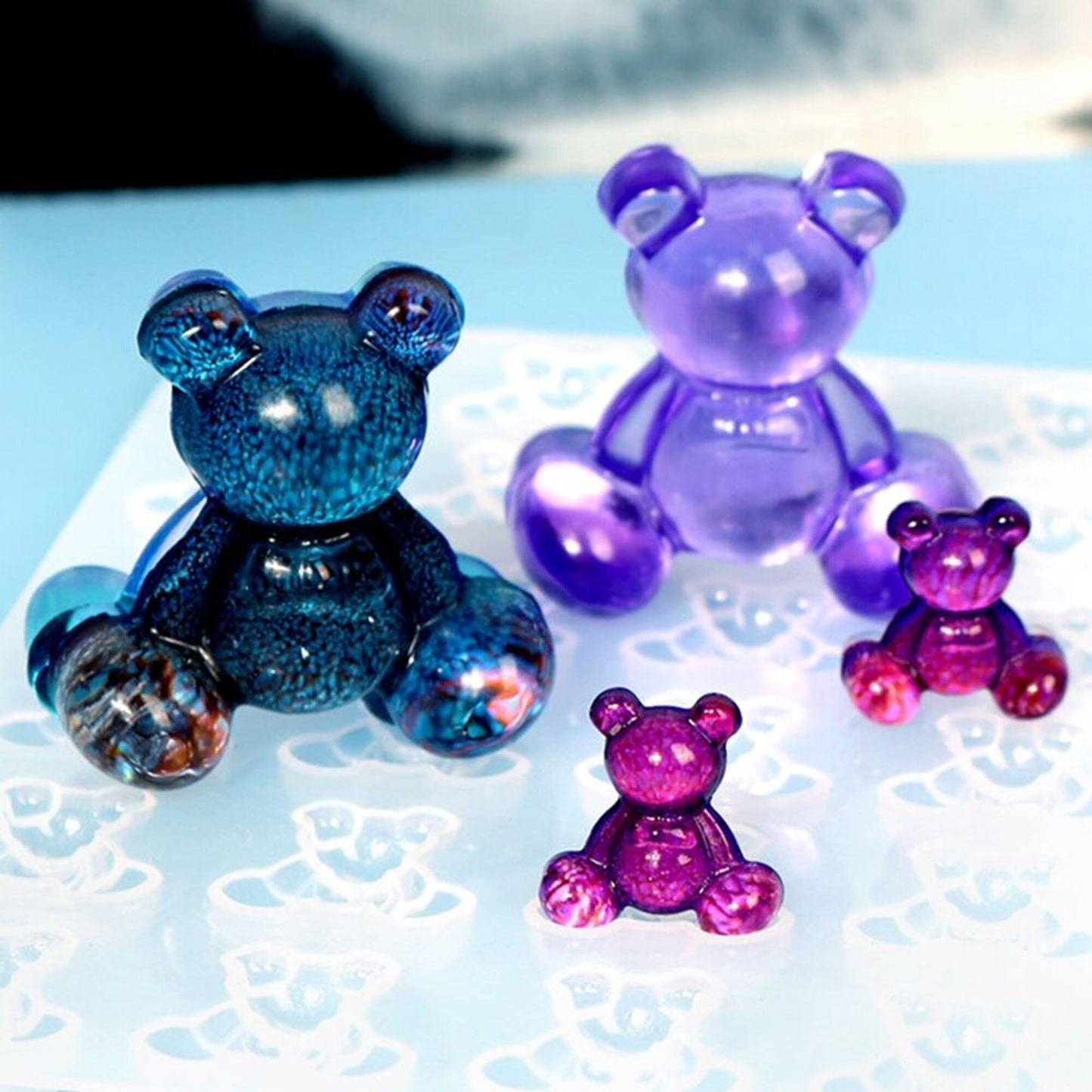 Teddy Bear Silicone Mould, Bear Epoxy Resin Pendant Mold, Earring Jewellery Polymer Clay Tool, Silicone Mould for Epoxy Resin or UV resin