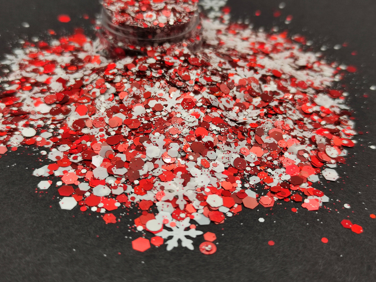 Christmas Glitter Mix, Snowflake Glitter, Peppermint  Christmas Mix Sequins, Craft Supplies, Chunky Glitter Mix, Resin Supplies