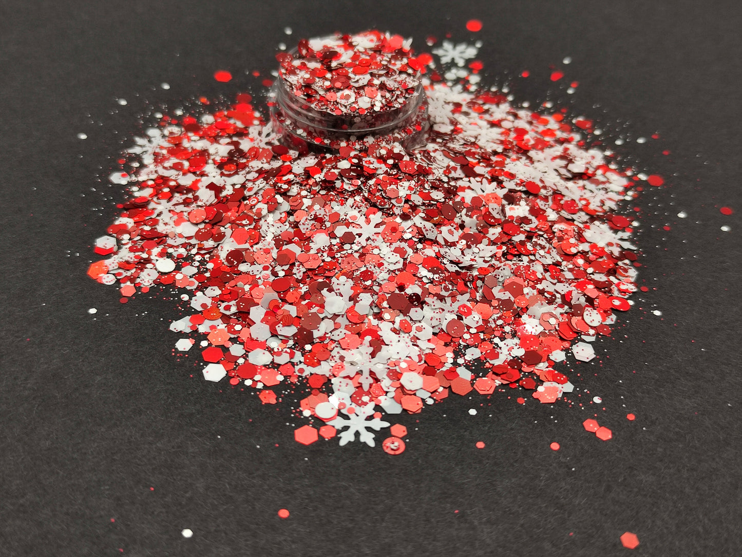 Christmas Glitter Mix, Snowflake Glitter, Peppermint  Christmas Mix Sequins, Craft Supplies, Chunky Glitter Mix, Resin Supplies