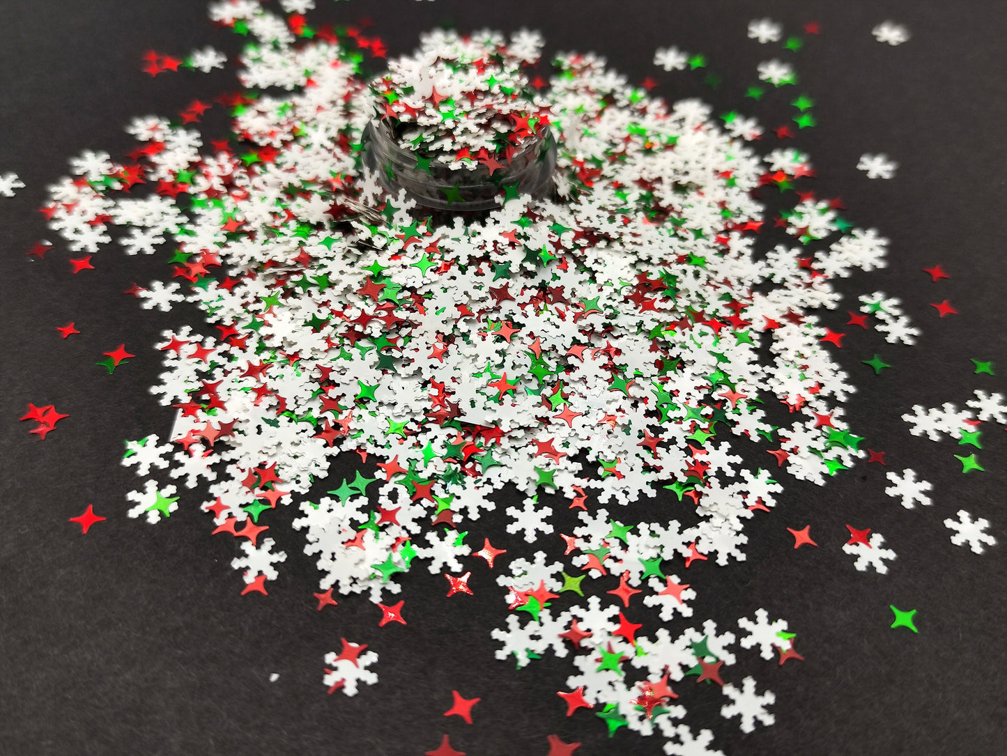 Christmas Glitter Mix, Snowflake Glitter, Christmas Stars Mix Sequins, Craft Supplies, Chunky Christmas Glitter Mix, Resin Supplies