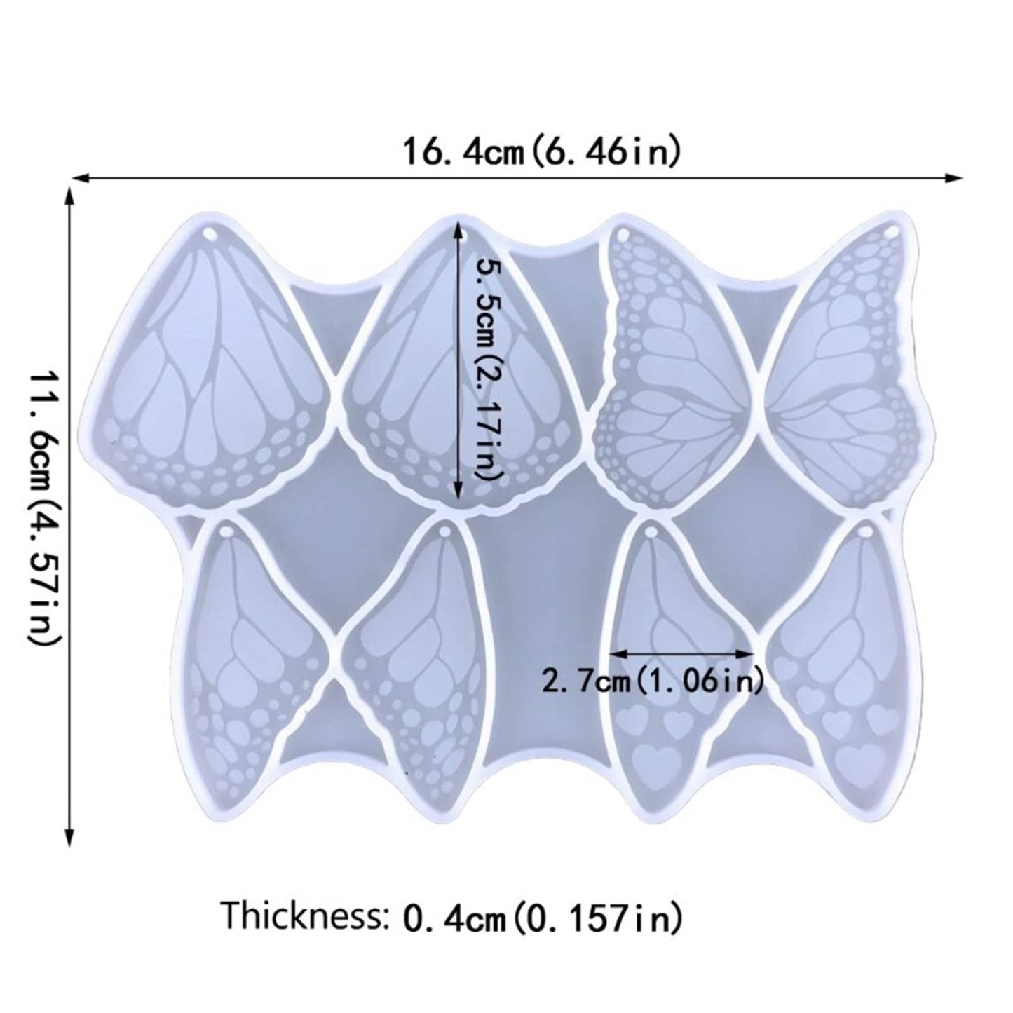 Butterfly Wings Earring Silicone Mould, Butterfly Epoxy Resin Earring Mold, Wings Jewellery Mould, Butterflies Earring Mold, UV Resin Mold