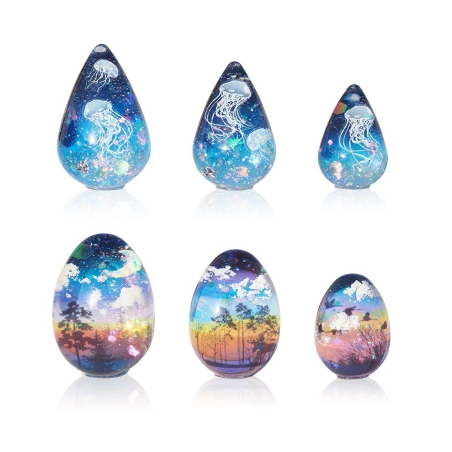 Teardrop or Egg Pendant Silicone Mould, Teardrop Shaped Beads No Holes Earring Epoxy Resin Pendant Mold, Egg Shape UV Resin Mold