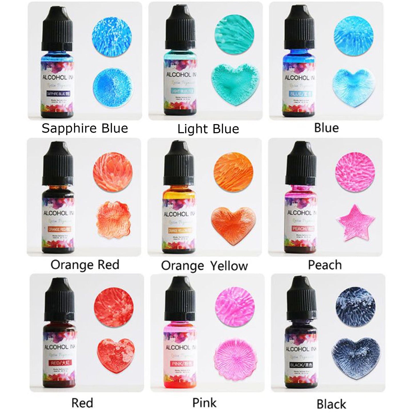 Alcohol Ink Pigment for Epoxy Resin, 10ml Resin Alcohol Ink, Epoxy Resin Alcohol Ink