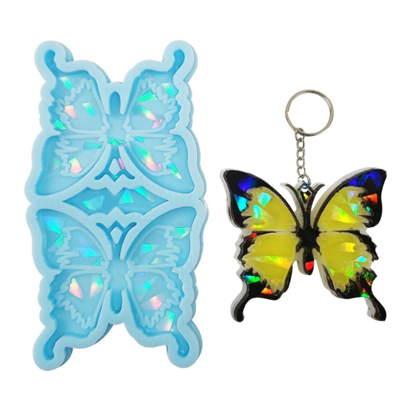 Holographic Butterfly Statement Earring Silicone Mould, Butterfly Earring Epoxy Resin Pendant Mold, Holo Earring Jewellery, Resin Supplies