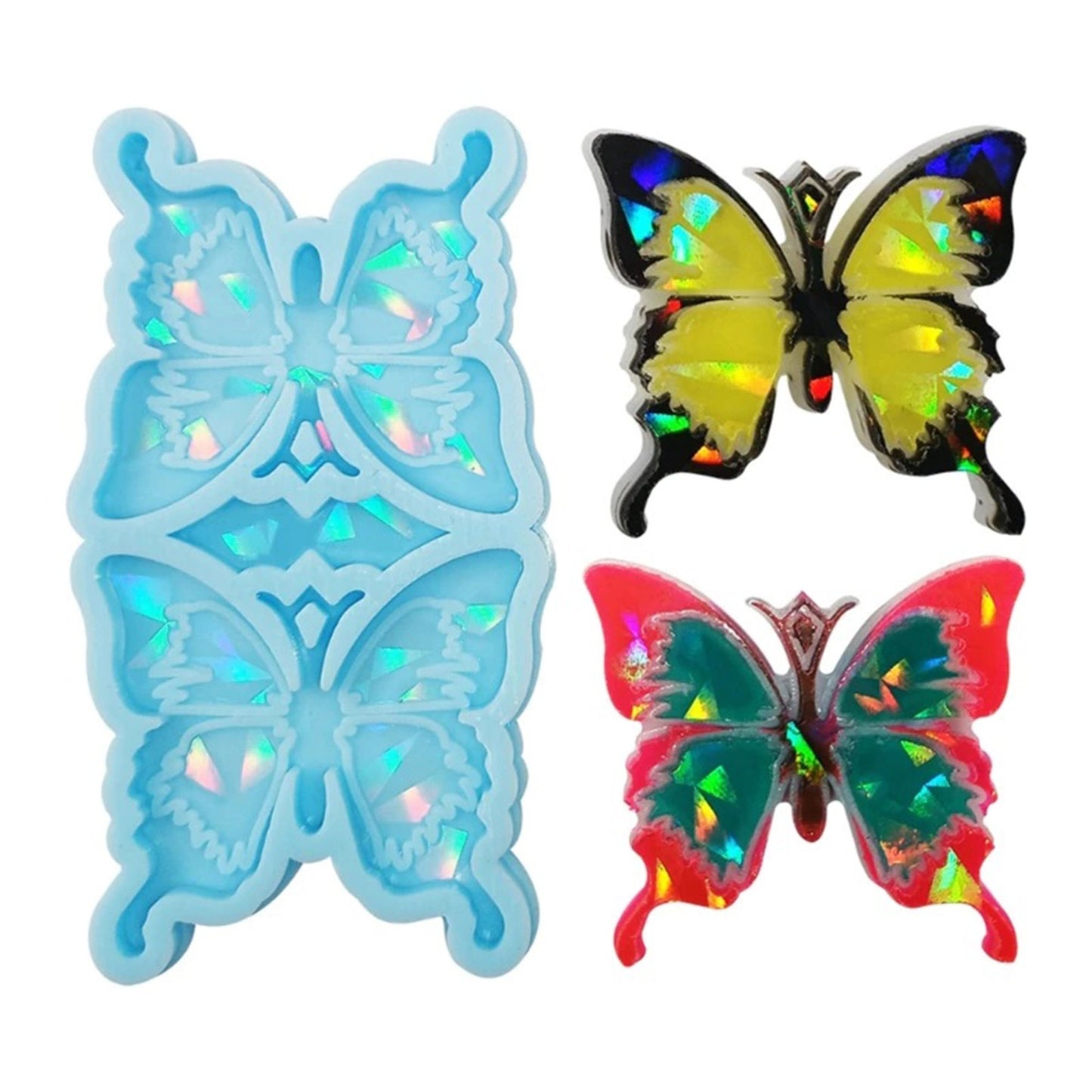 Holographic Butterfly Statement Earring Silicone Mould, Butterfly Earring Epoxy Resin Pendant Mold, Holo Earring Jewellery, Resin Supplies