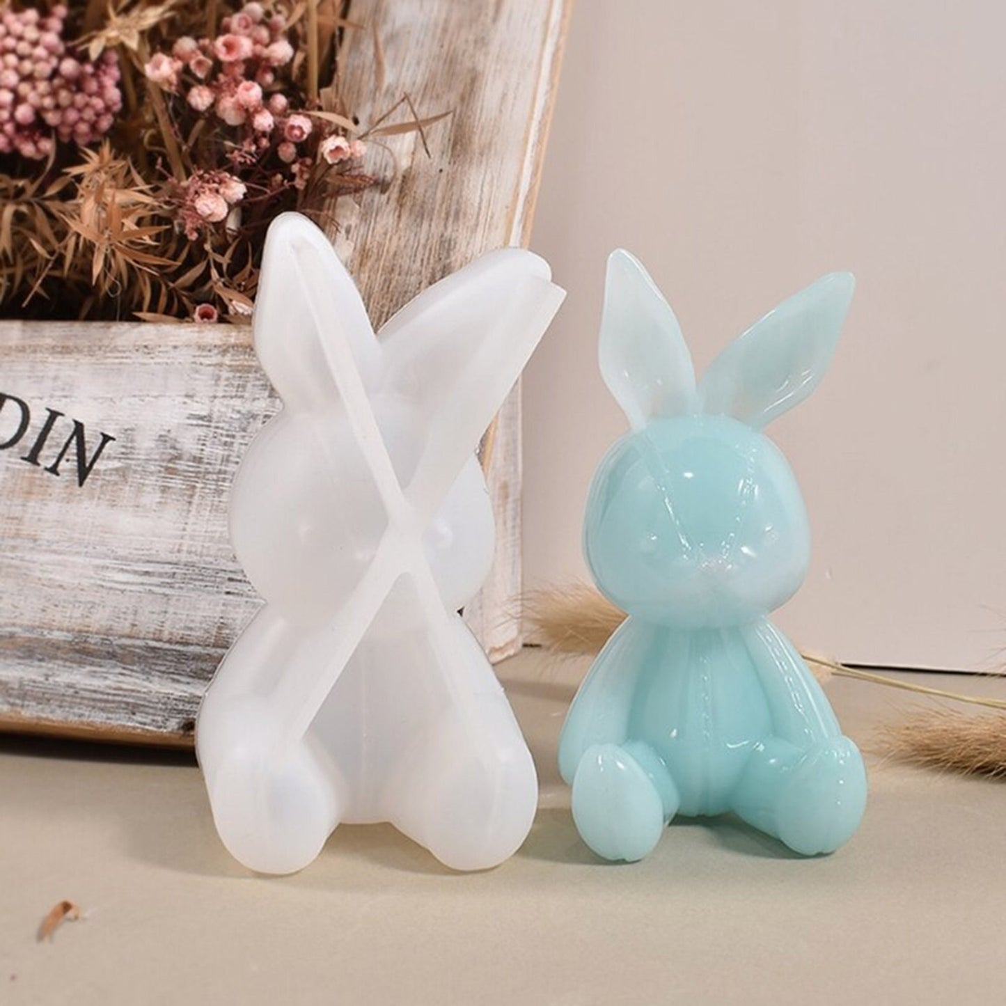 Cute Bunny Keychain Silicone Mould, Rabbit Epoxy Resin Keyring Mold, Rabbit Keychain Mold, Bunny Craft Mold, Keychain Mold, Resin Supplies