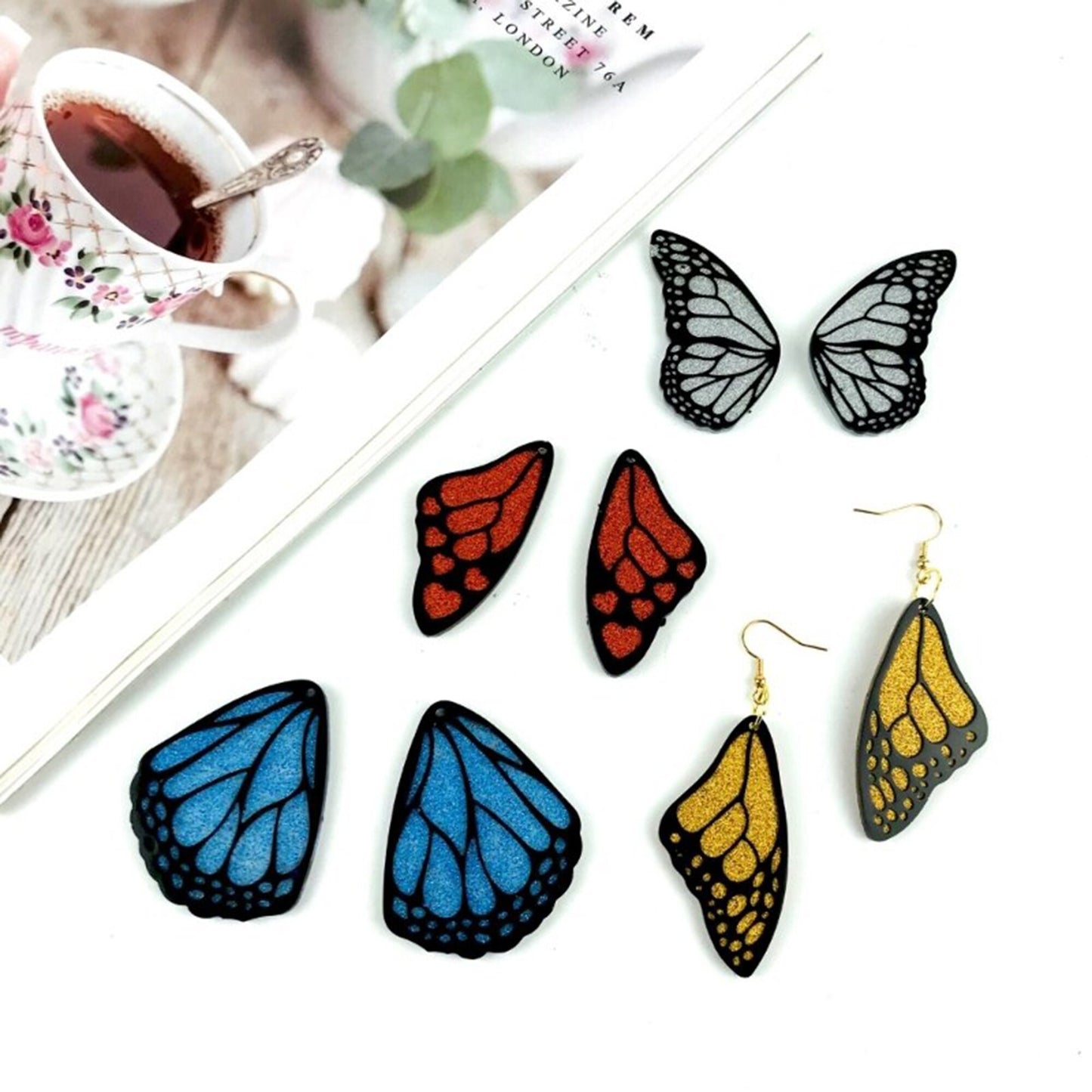 Butterfly Wings Earring Silicone Mould, Butterfly Epoxy Resin Earring Mold, Wings Jewellery Mould, Butterflies Earring Mold, UV Resin Mold