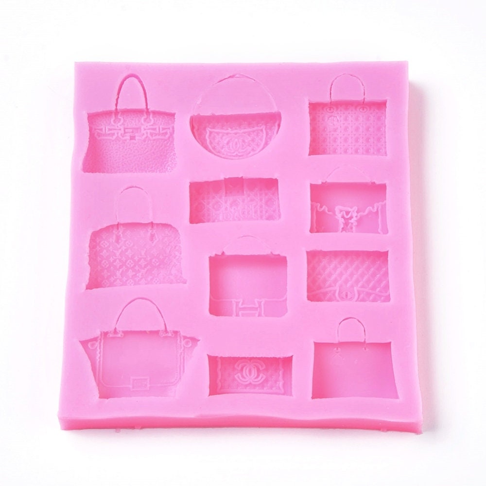 Handbag Keychain Silicone Mould, Handbags Epoxy Resin Pendant Mold, Handbag Shape Mould, Cake Decoration Bag Purse Mould