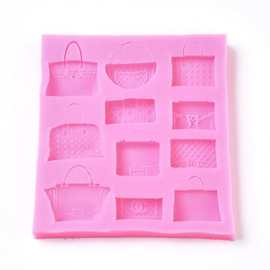 Handbag Keychain Silicone Mould, Handbags Epoxy Resin Pendant Mold, Handbag Shape Mould, Cake Decoration Bag Purse Mould