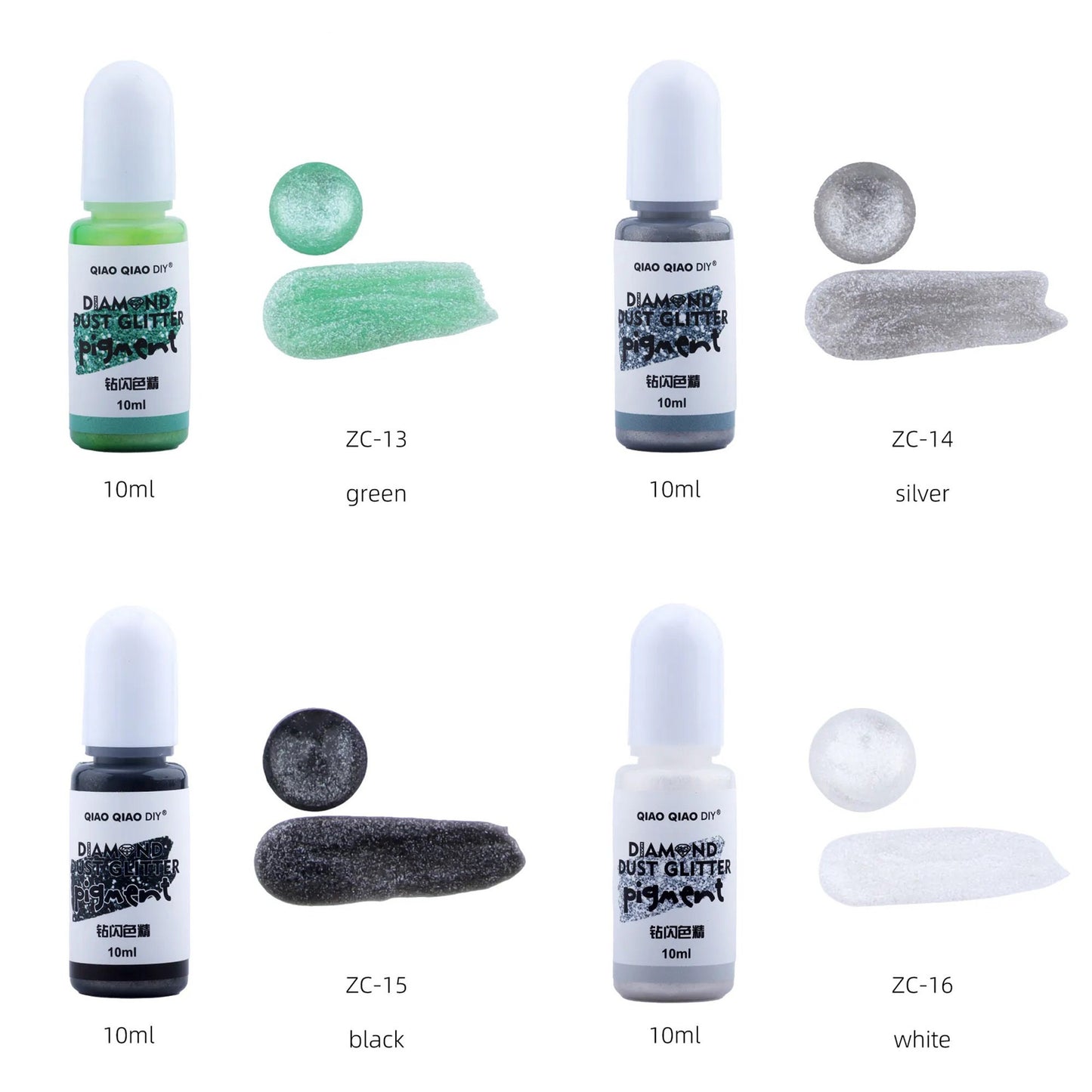 Diamond Dust Glitter Resin Pigment, 10ml Glitter Pigment Resin Colour, Highly Concentrated Colourant, Epoxy UV Resin Colors Dye