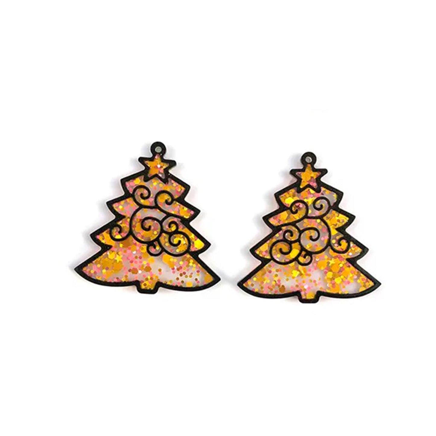 Christmas Tree Earrings Silicone Mould, UV Resin, Epoxy Resin Earring Mold, Christmas Tree Jewellery Mould, Winter Earrings, Resin Supplies