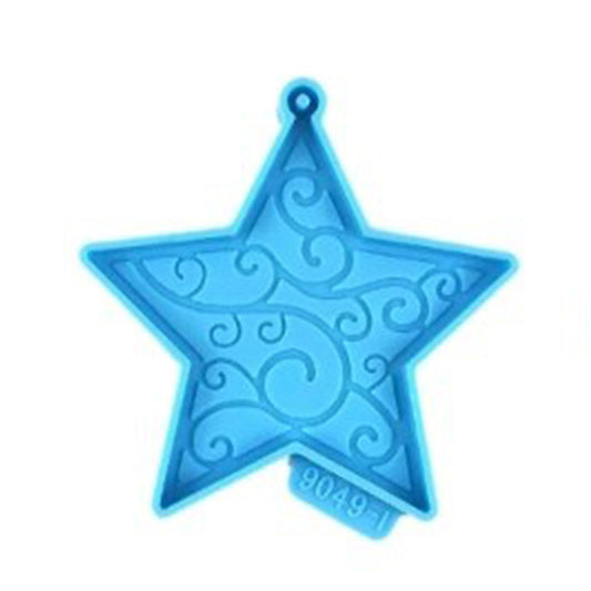 Christmas Tree Decortaion Silicone Mould, Christmas Bauble Mold, Christmas Tree Star Bauble Mold, Xmas Bauble Mold, Resin Supplies