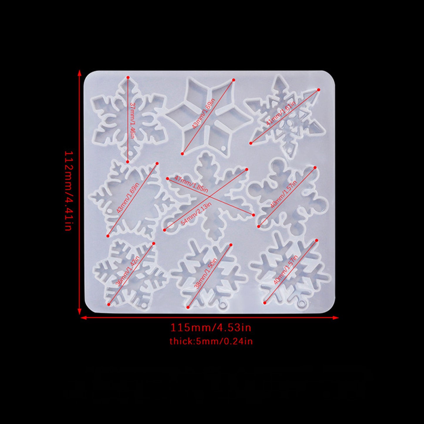 Christmas Snowflakes Pendant Silicone Mould, Christmas Earrings Mold, Christmas Earring Mold, Snowman Jewellery Polymer Clay Tool