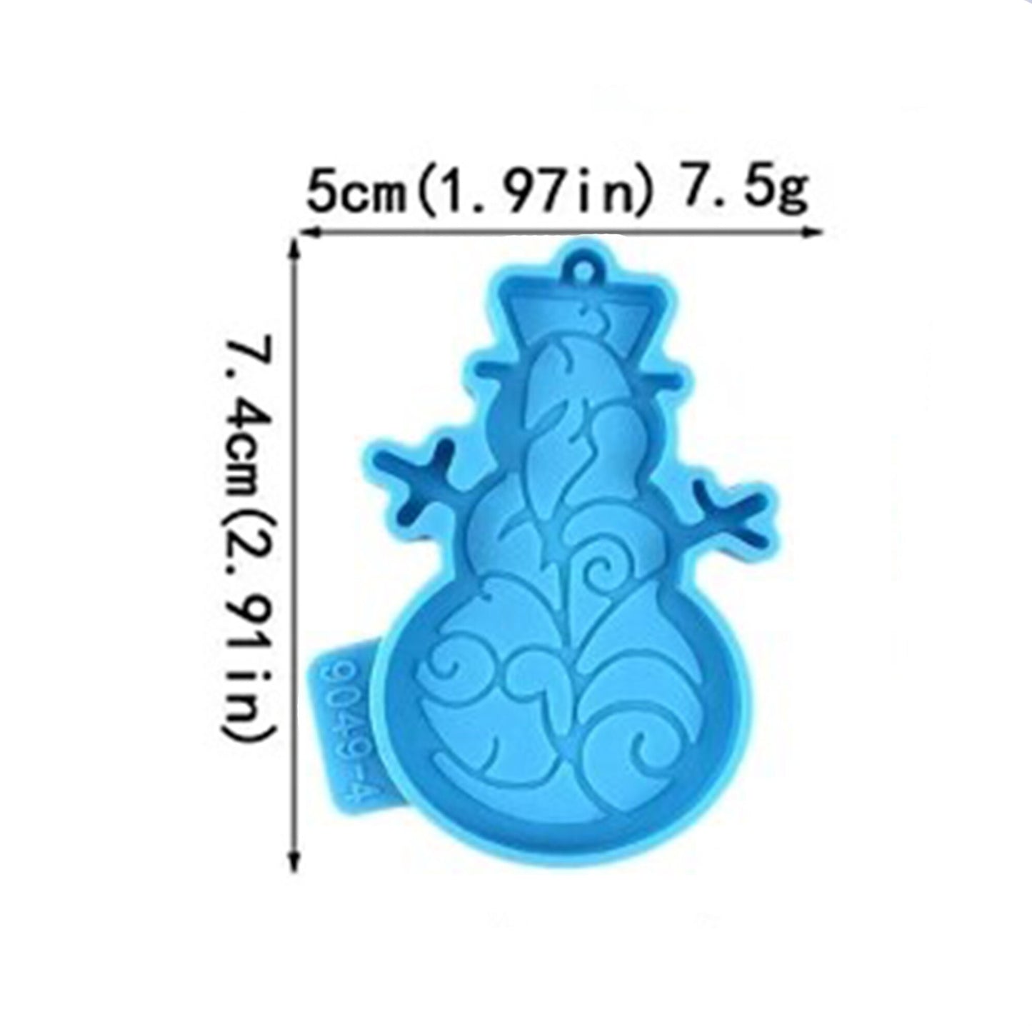 Christmas Tree Decortaion Silicone Mould, Christmas Bauble Mold, Christmas Tree Snowman Bauble Mold, Xmas Bauble Mold, Resin Supplies