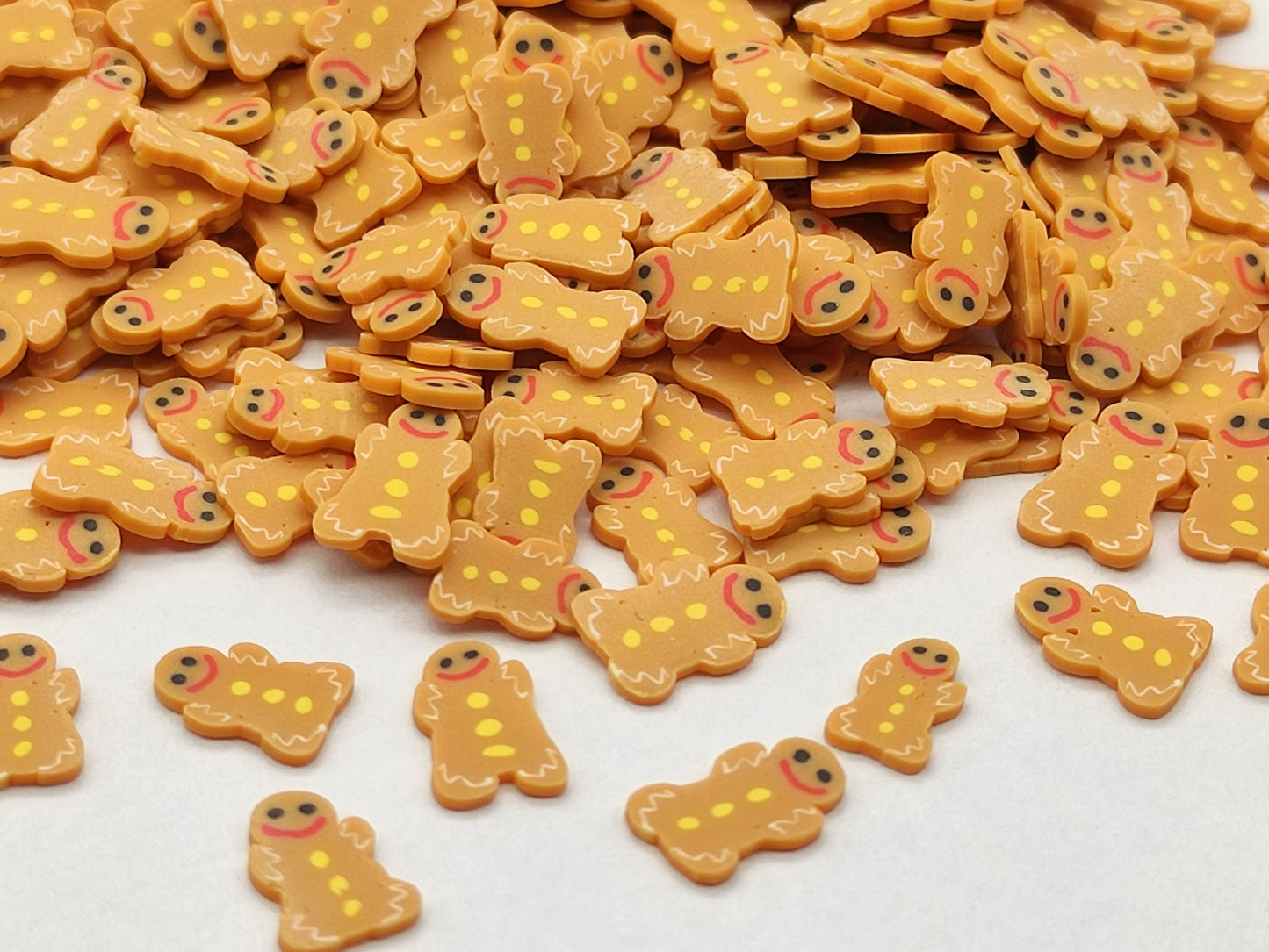 10g Gingerbread men Clay Fimo Slices, Resin Craft Supplies, Nail Art, Polymer Clay Slices, Slime Supplies, Epoxy Resin Filler, Resin Supply