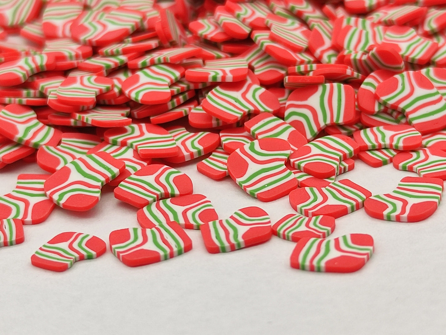 10g Christmas Stockings Clay Fimo Slices, Resin Craft Supplies, Nail Art, Polymer Clay Slices, Slime Supplies, Epoxy Resin Filler, X-mas