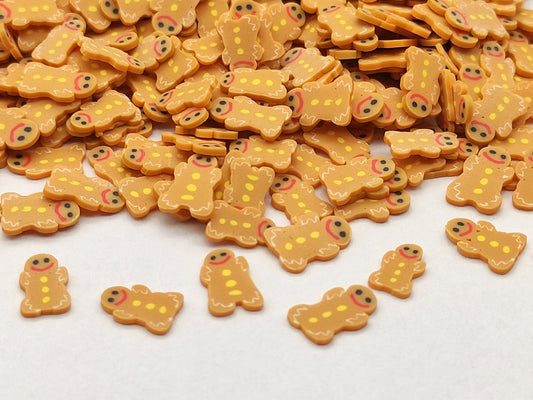 10g Gingerbread men Clay Fimo Slices, Resin Craft Supplies, Nail Art, Polymer Clay Slices, Slime Supplies, Epoxy Resin Filler, Resin Supply