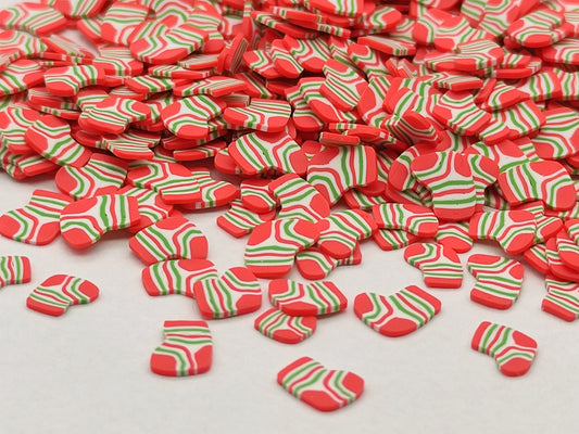 10g Christmas Stockings Clay Fimo Slices, Resin Craft Supplies, Nail Art, Polymer Clay Slices, Slime Supplies, Epoxy Resin Filler, X-mas