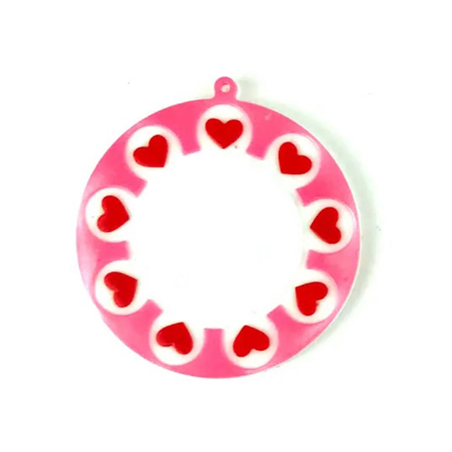 Heart Circle Keychain Silicone Mould, Epoxy Resin Pendant Mold, Love Heart Mold, Polymer Clay Mold, Shiny Keyring Mold, Resin Supplies