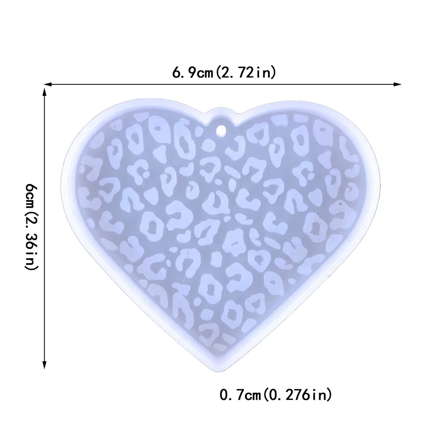 Heart Keychain Silicone Mould, Epoxy Resin Pendant Mold, Love Heart Mold, Polymer Clay Mold, Shiny Keyring Mold, Resin Supplies