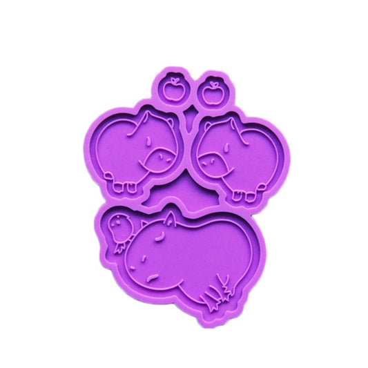 Capybara Earring Silicone Mould, Capybara Epoxy Resin Pendant Mold, Cute Jewellery Mould, Capybara Earring Mold, UV Resin Mold