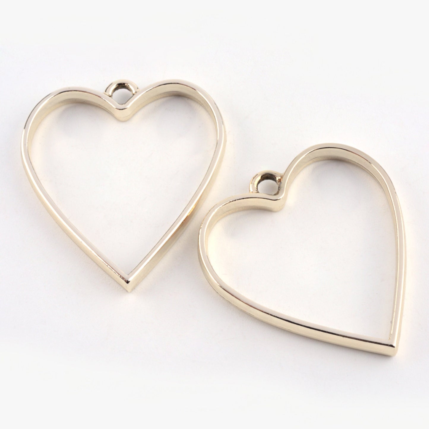 10 pcs Open Back Heart Resin Bezel Jewellery pendant, Heart pendant bezel, UV resin pendant bezel