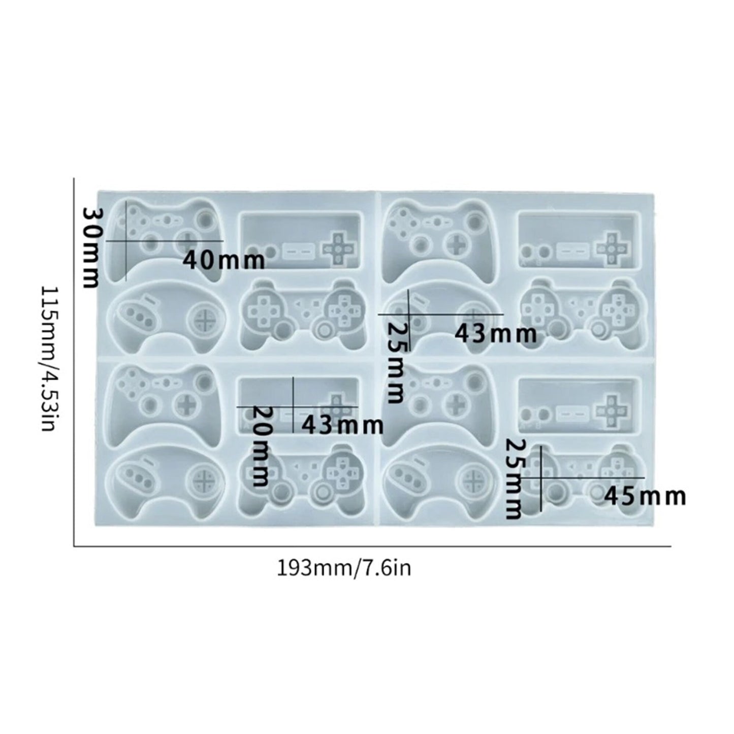 Game Controller Keychain Silicone Mould for Resin, Gamepad Keychain Silicone Mold, Epoxy Resin Pendant Mold, Polymer Clay Mold, Resin Supply