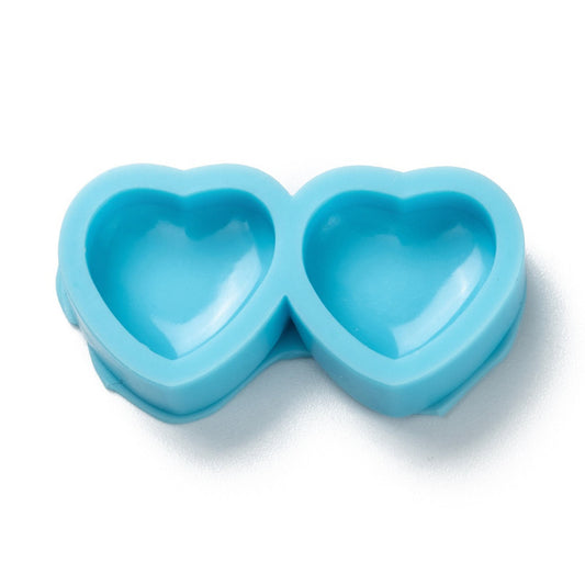 Tiny Heart Stud Earrings Silicone Mould, Small Heart Stud Epoxy Resin Stud Earrings Mold, Heart Stud Earrings Mould