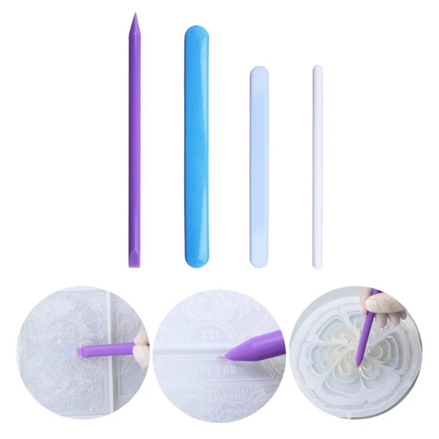 4psc Silicone Stirring Stick Reusable Resin Epoxy Silicone Mixing Sticks, Silicone Stir Stick, Resin Supplies, Reusable Stirring Craft Stick