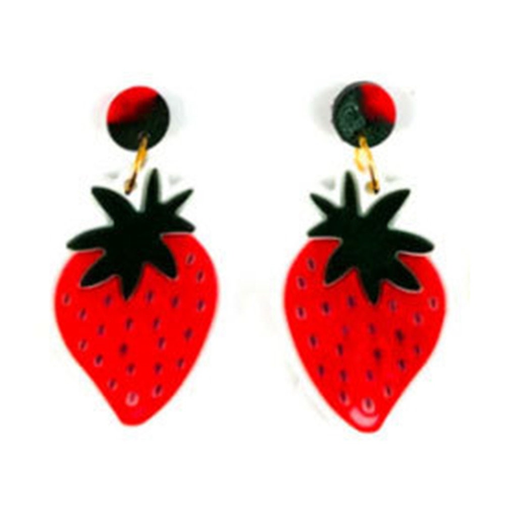 Strawberry Earrings Silicone Mould, Strawberry Epoxy Resin Pendant Mold, Fruit Earrings Mould, Strawberry Charm DIY Craft Molds