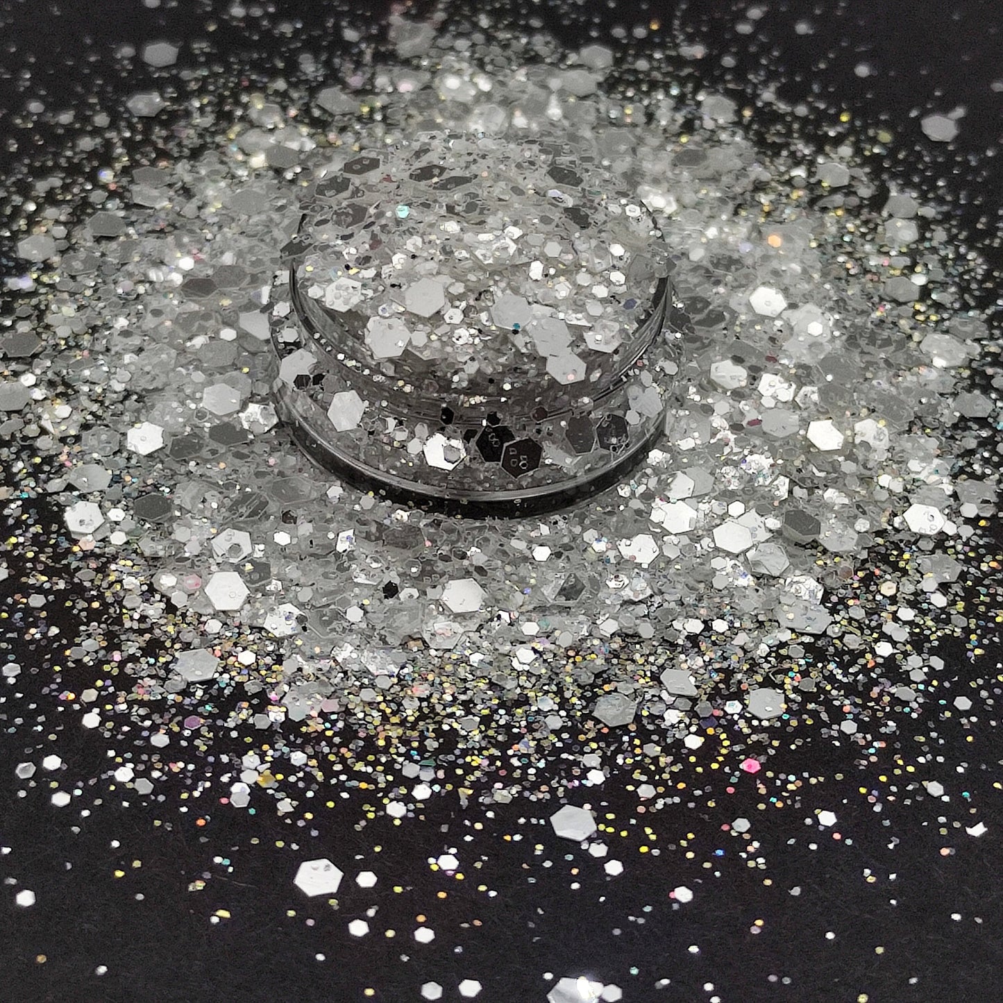 Silver Mirror Glitter Mix, Shiny Silver Glitter, High Sparkle Silver Glitter Mix, Resin Supplies, Nail Art Glitter, Craft Supplies