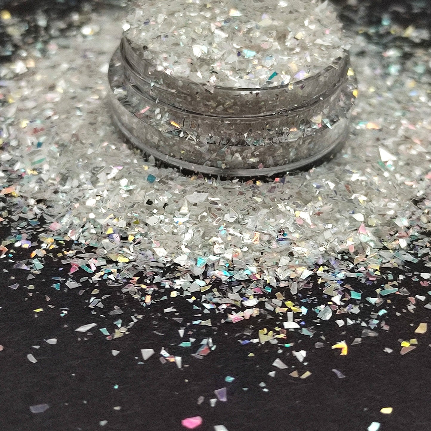 Silver Mirror Glitter Flakes, Shiny Silver Glitter, High Sparkle Silver Glitter Shards, Resin Supplies, Nail Art Glitter, Craft Supplies