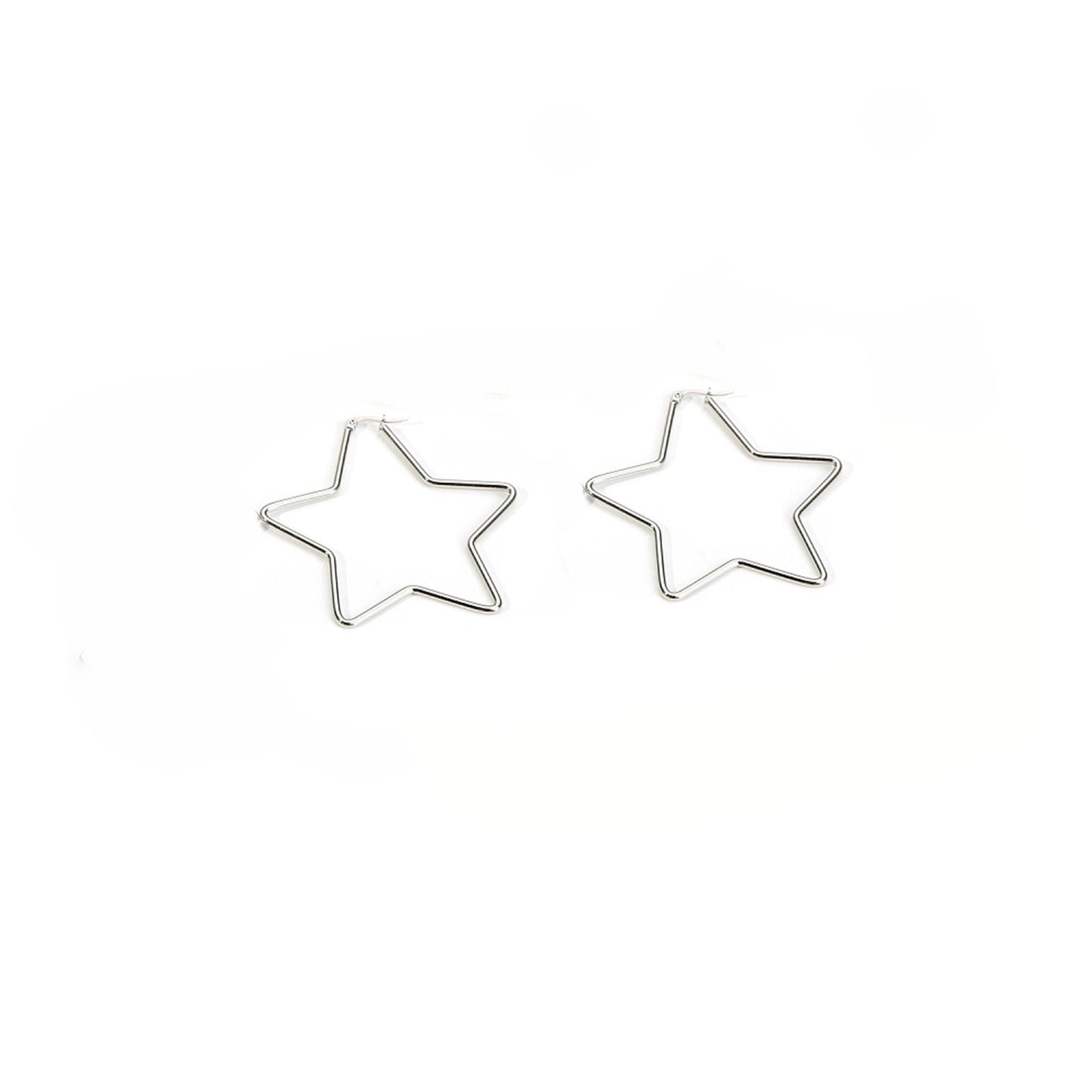 Stainless Steel Star Hoops, Large Hoop Findings for DIY Jewellery Designs, Oversized Stainless Steel Beading Hoops, Stainless Steel Earrings