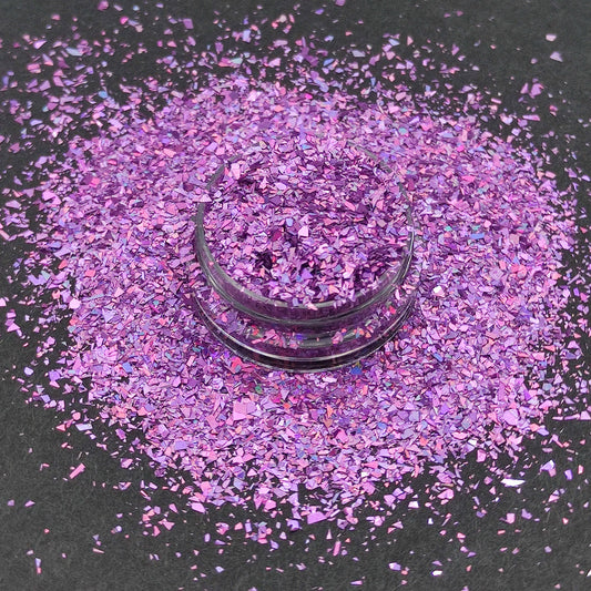 Holographic Lilac Glitter Flakes, Holographic Cellophane Glitter Flakes, Glitter Shards, Resin Supplies, Craft Supplies, Nail Art Glitter