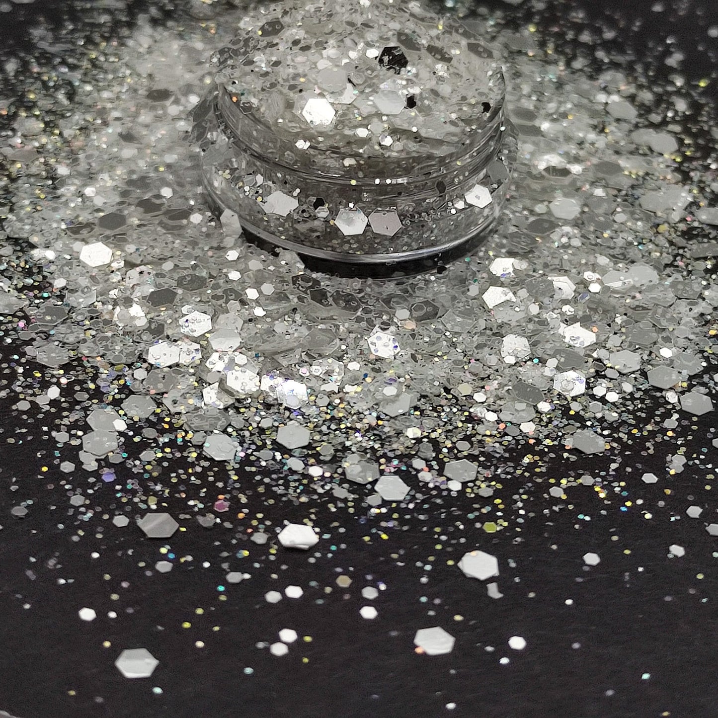 Silver Mirror Glitter Mix, Shiny Silver Glitter, High Sparkle Silver Glitter Mix, Resin Supplies, Nail Art Glitter, Craft Supplies