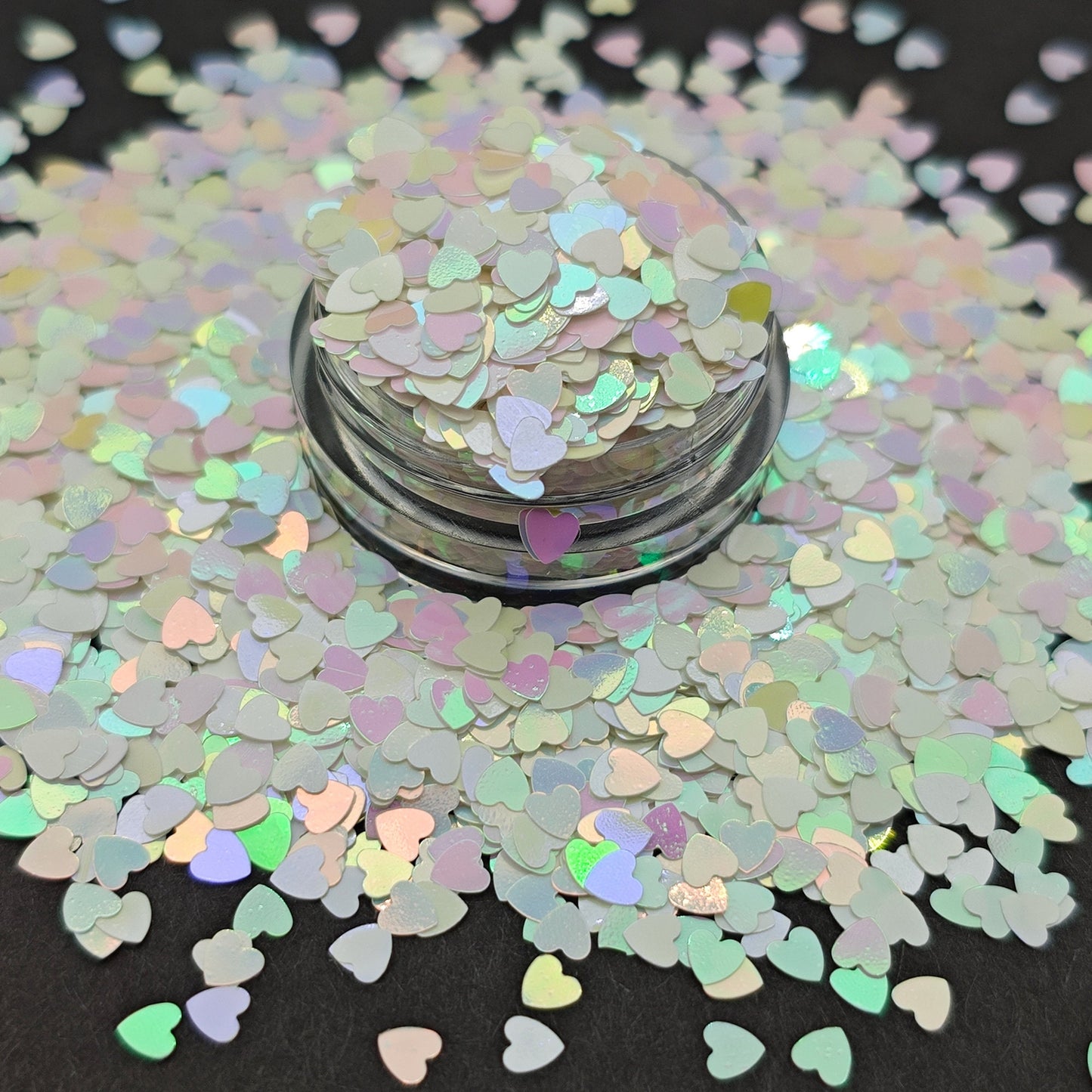 Pastel Hearts Glitter, Pastel Heart Shape Glitter, Heart Rainbow Mix Nail Art Glitter, Paillettes Glitter, Rainbow Herat Glitter